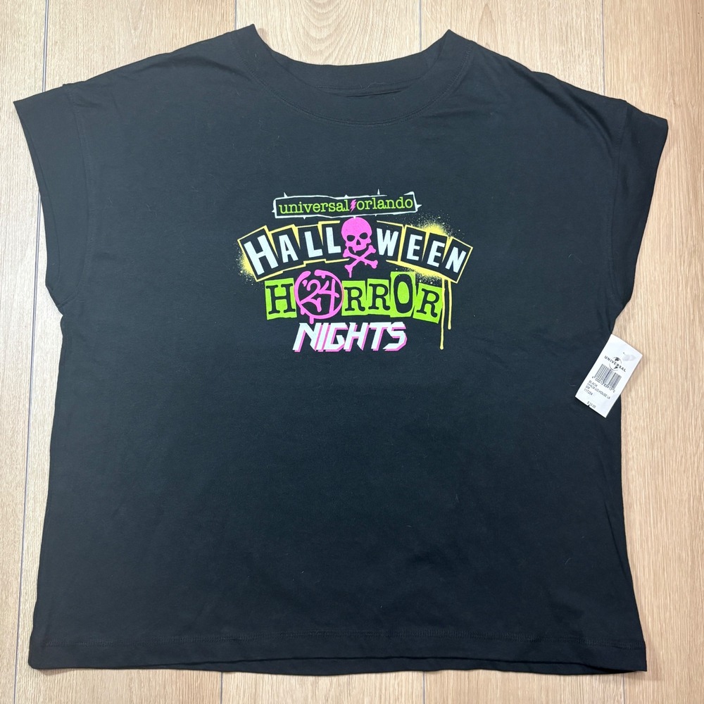 Universal Orlando Halloween Horror Nights 2024 HHN Black Graphic T-Shirt Small